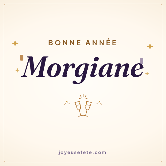 Image carrée « Bonne année Morgiane » pour WhatsApp