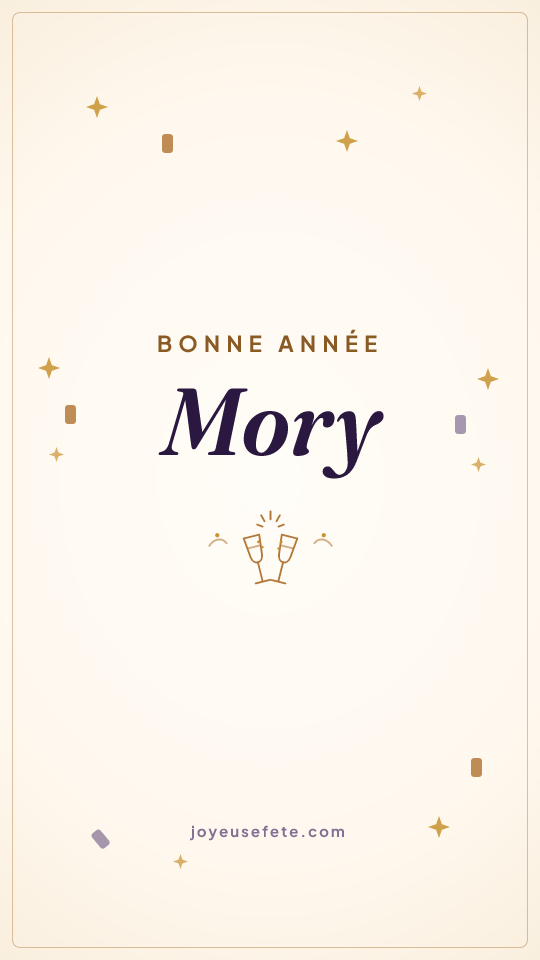 Image « Bonne année Mory » au format story