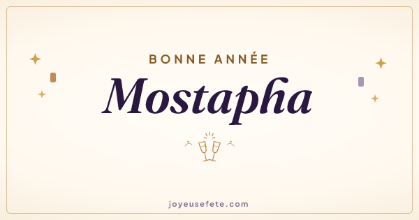 Image « Bonne année Mostapha » au format large