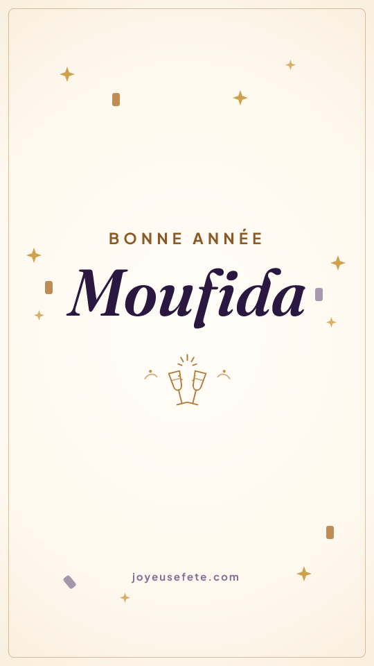Image « Bonne année Moufida » au format story