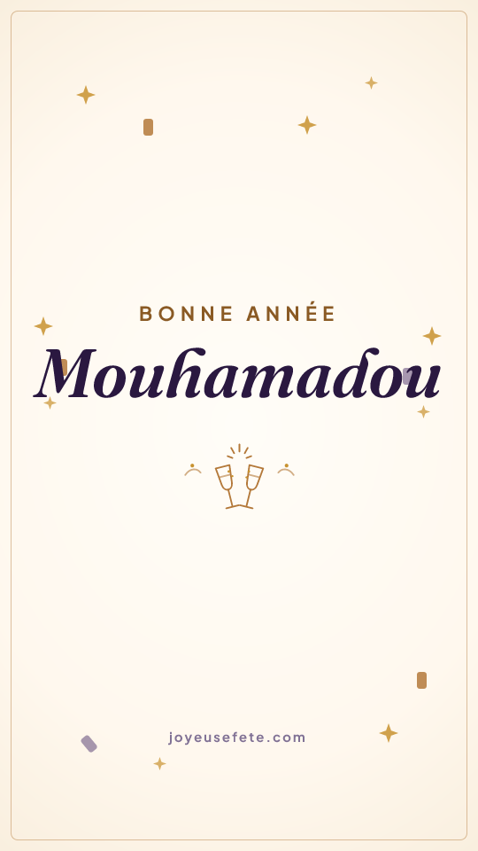 Image « Bonne année Mouhamadou » au format story