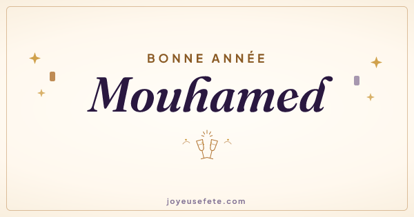 Image « Bonne année Mouhamed » au format large