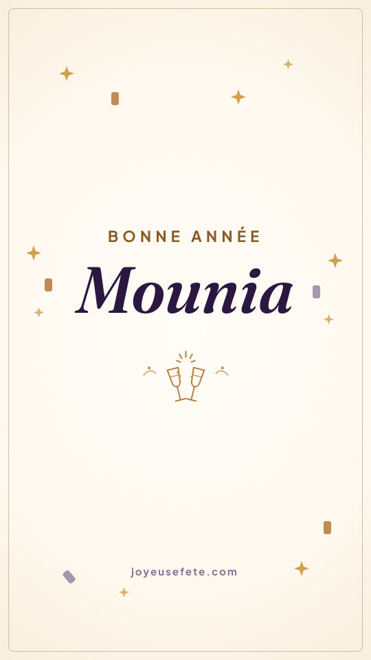 Image « Bonne année Mounia » au format story