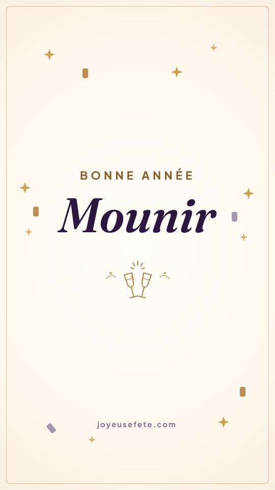 Image « Bonne année Mounir » au format story