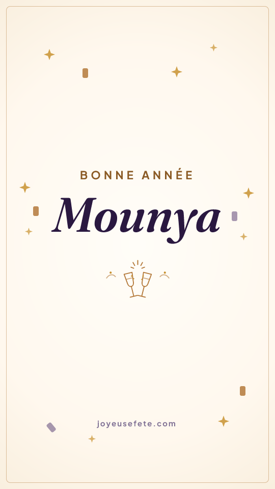 Image « Bonne année Mounya » au format story