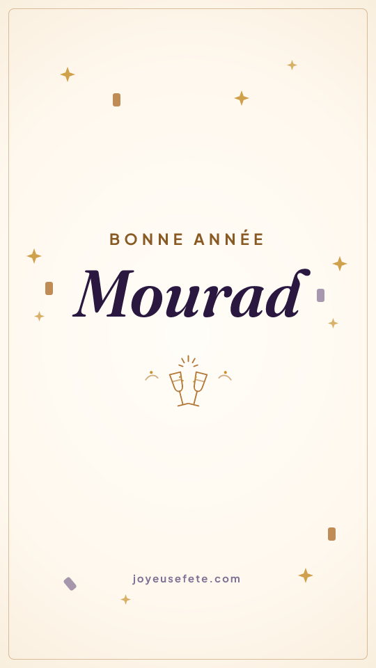Image « Bonne année Mourad » au format story
