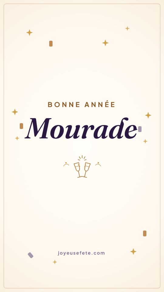 Image « Bonne année Mourade » au format story