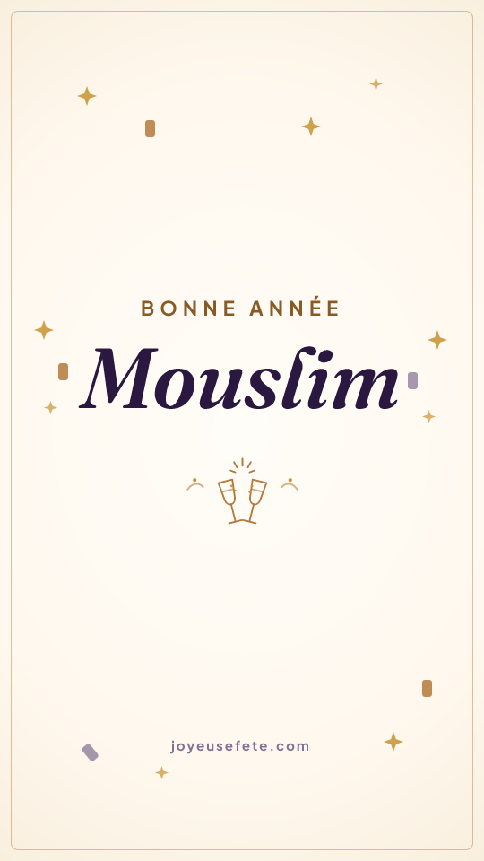 Image « Bonne année Mouslim » au format story