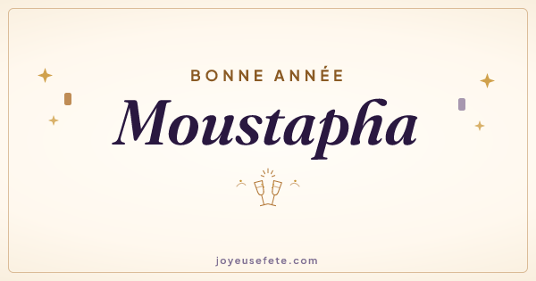 Image « Bonne année Moustapha » au format large