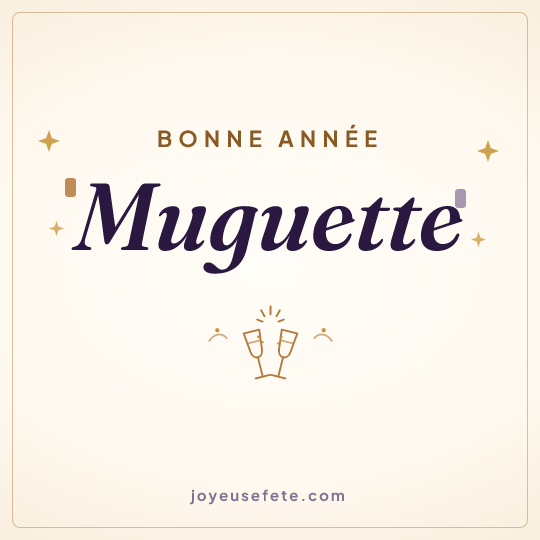 Image carrée « Bonne année Muguette » pour WhatsApp