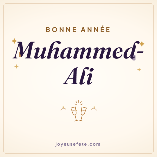 Image carrée « Bonne année Muhammed-Ali » pour WhatsApp