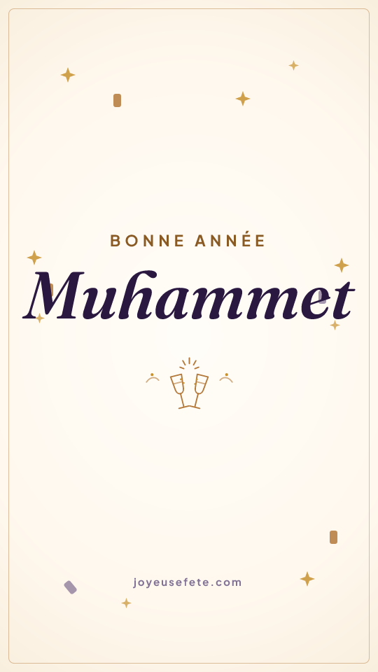 Image « Bonne année Muhammet » au format story