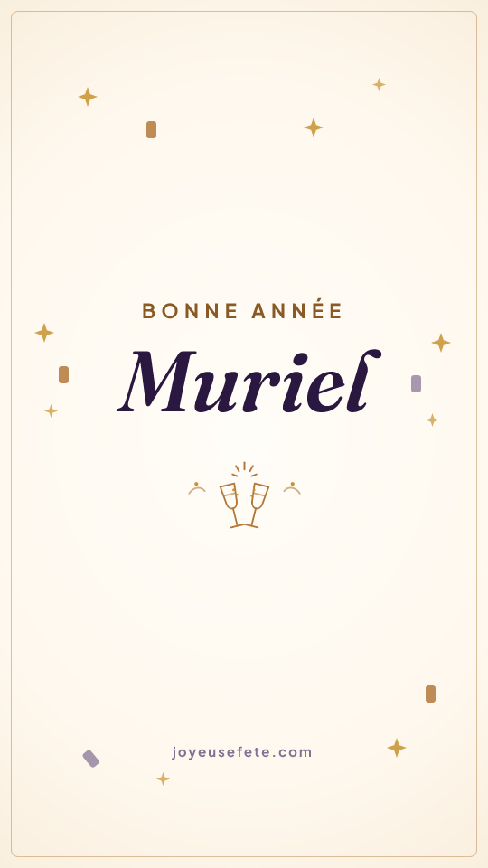 Image « Bonne année Muriel » au format story