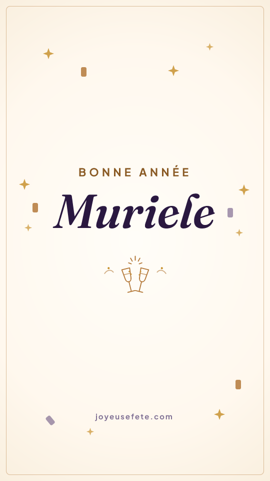 Image « Bonne année Muriele » au format story