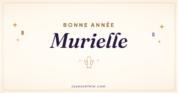 Image « Bonne année Murielle » au format large