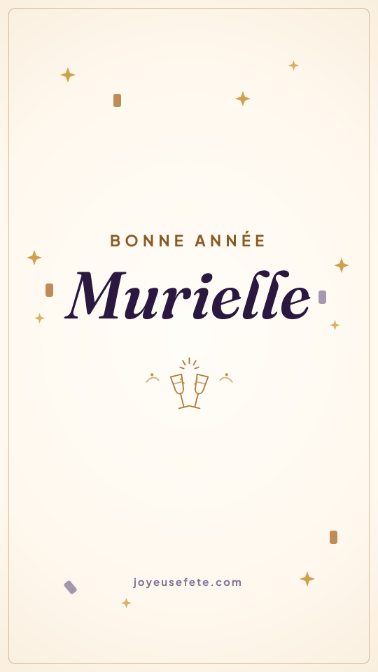 Image « Bonne année Murielle » au format story