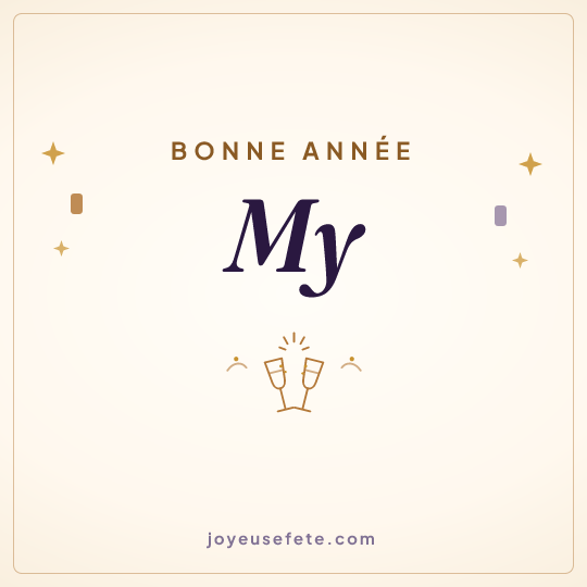 Image carrée « Bonne année My » pour WhatsApp