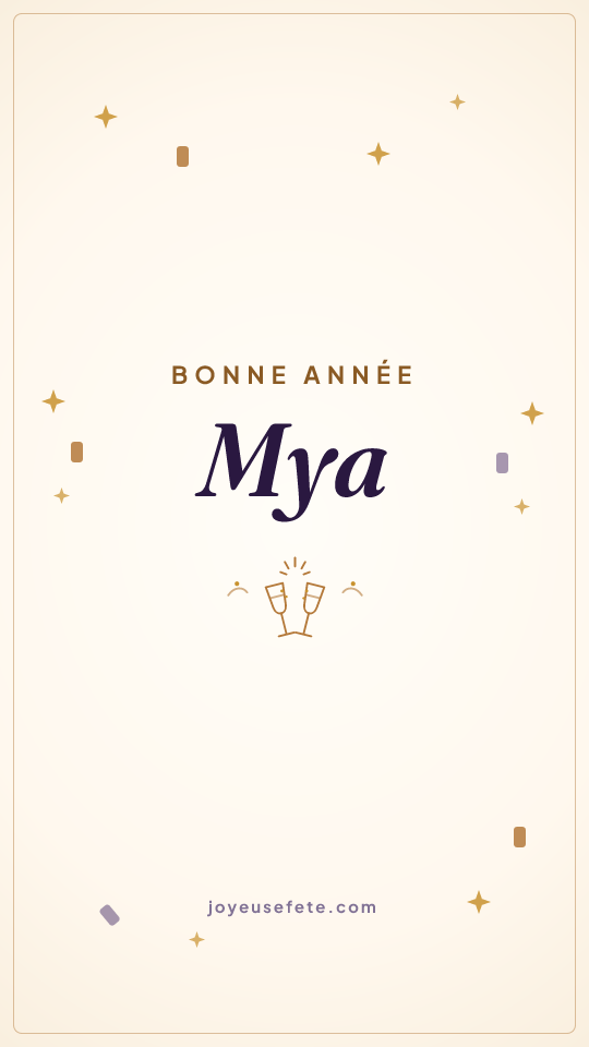 Image « Bonne année Mya » au format story