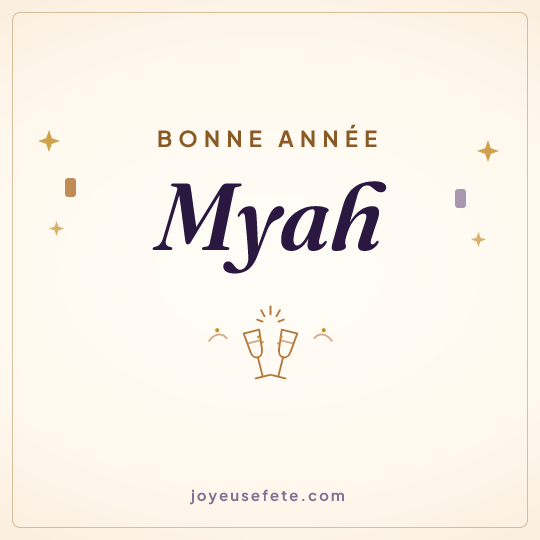Image carrée « Bonne année Myah » pour WhatsApp