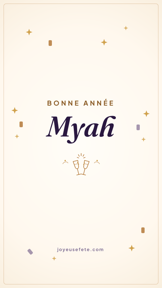 Image « Bonne année Myah » au format story