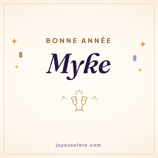 Image carrée « Bonne année Myke » pour WhatsApp