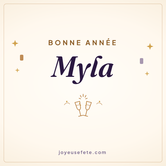 Image carrée « Bonne année Myla » pour WhatsApp