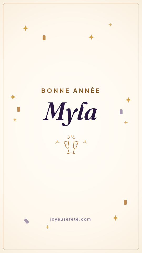 Image « Bonne année Myla » au format story