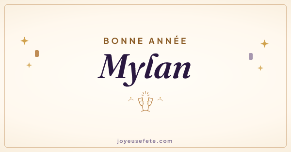 Image « Bonne année Mylan » au format large