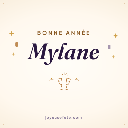Image carrée « Bonne année Mylane » pour WhatsApp