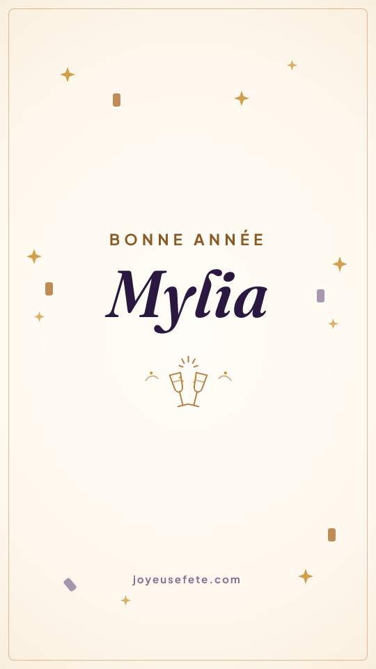 Image « Bonne année Mylia » au format story