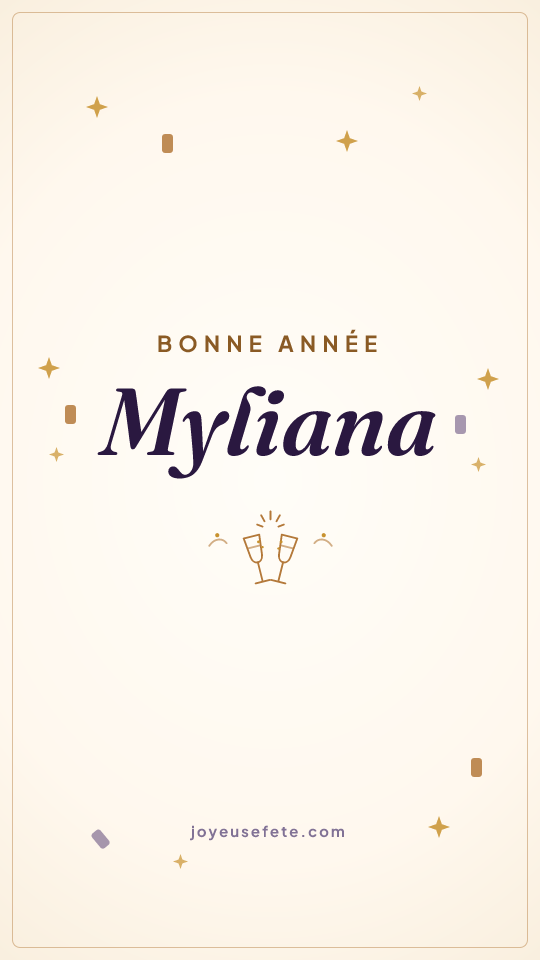 Image « Bonne année Myliana » au format story