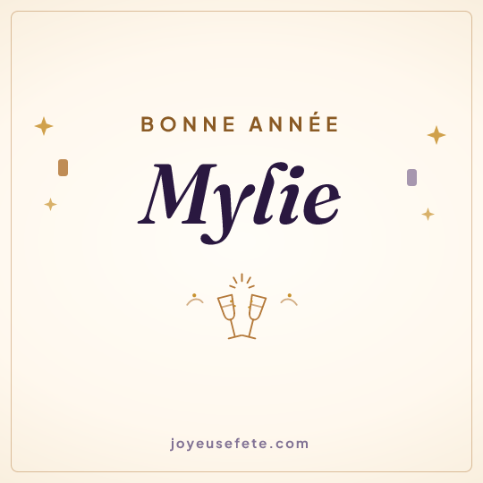 Image carrée « Bonne année Mylie » pour WhatsApp