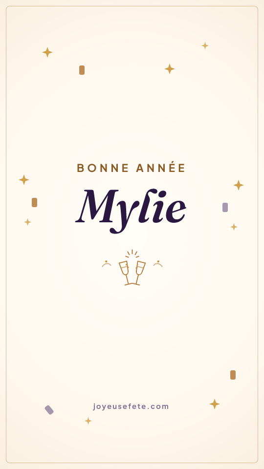Image « Bonne année Mylie » au format story