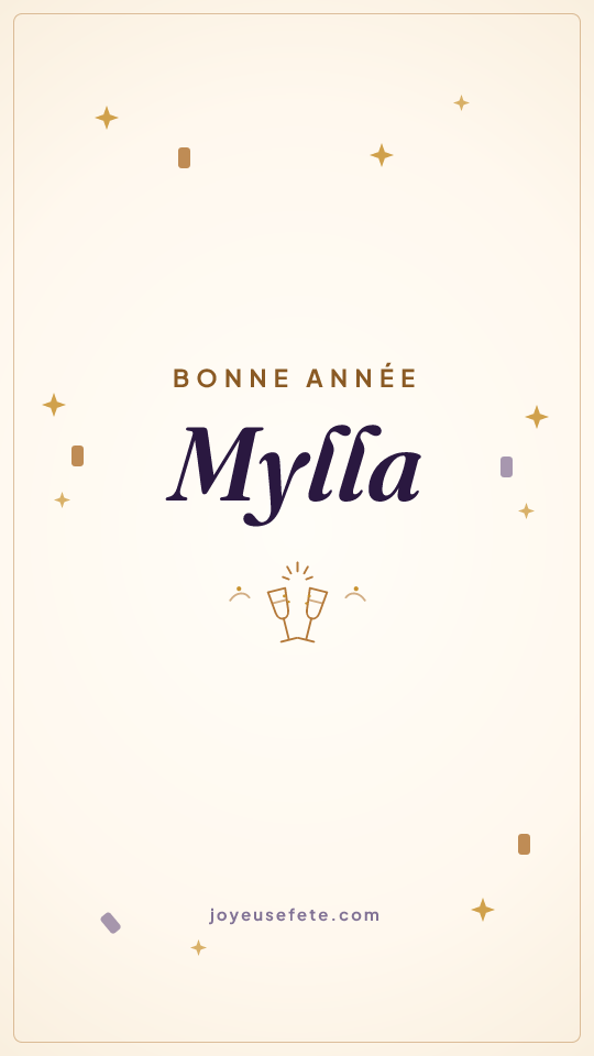 Image « Bonne année Mylla » au format story