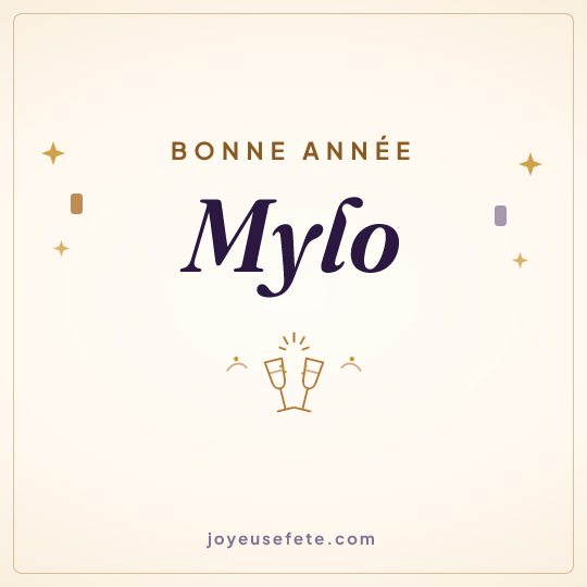 Image carrée « Bonne année Mylo » pour WhatsApp