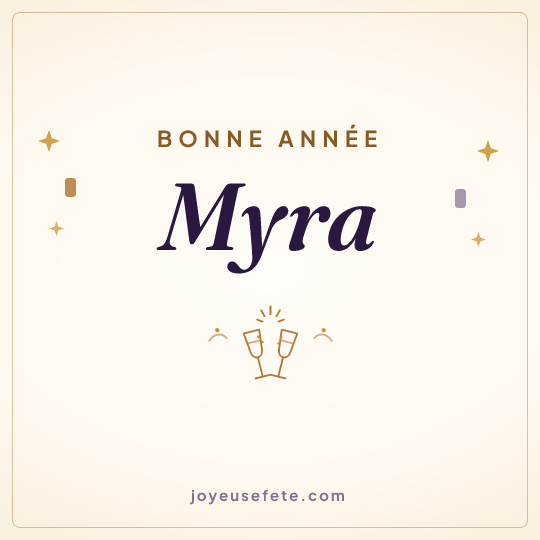 Image carrée « Bonne année Myra » pour WhatsApp