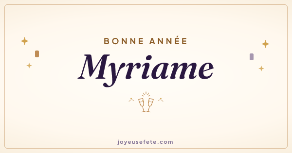 Image « Bonne année Myriame » au format large