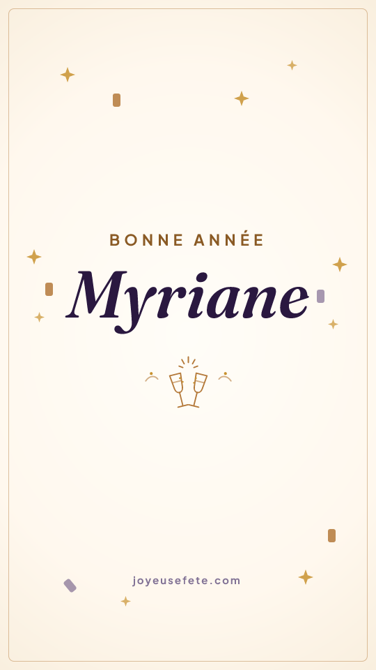 Image « Bonne année Myriane » au format story