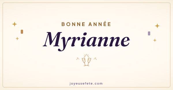 Image « Bonne année Myrianne » au format large