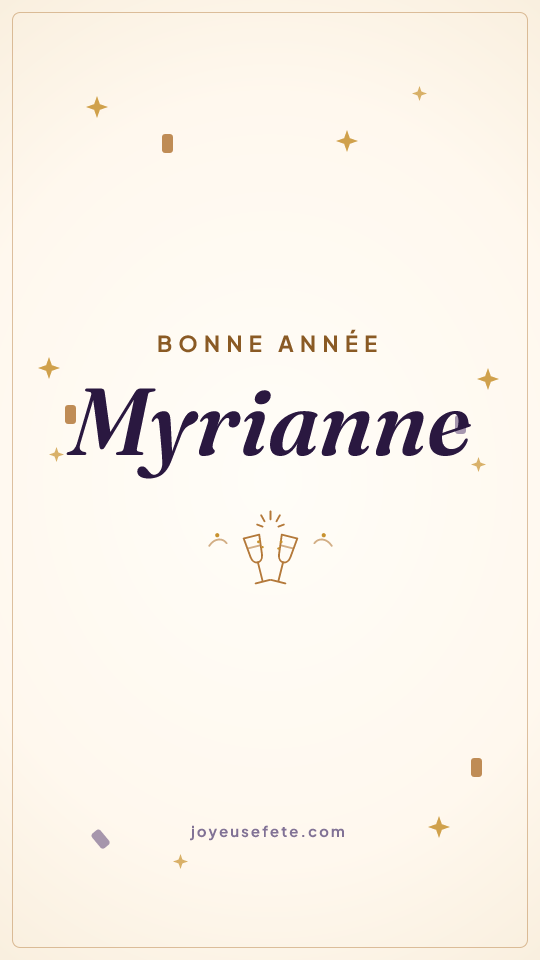 Image « Bonne année Myrianne » au format story