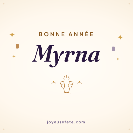 Image carrée « Bonne année Myrna » pour WhatsApp