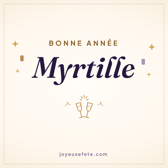 Image carrée « Bonne année Myrtille » pour WhatsApp