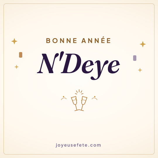 Image carrée « Bonne année N'Deye » pour WhatsApp