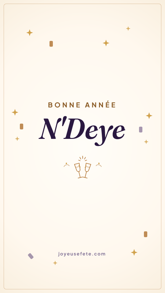 Image « Bonne année N'Deye » au format story