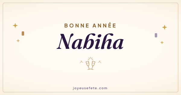 Image « Bonne année Nabiha » au format large