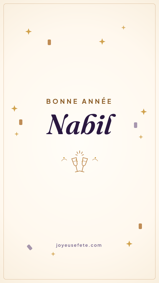 Image « Bonne année Nabil » au format story