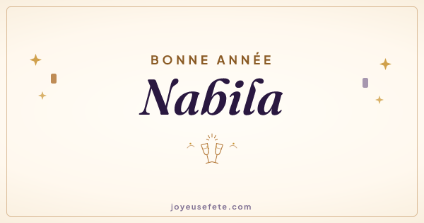Image « Bonne année Nabila » au format large