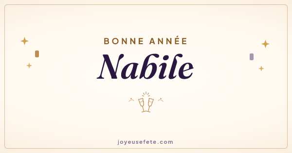 Image « Bonne année Nabile » au format large