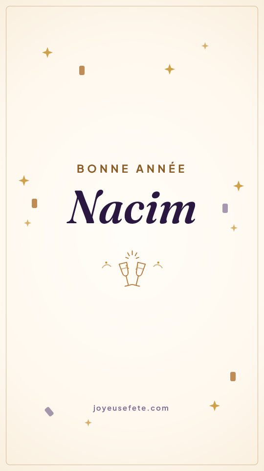 Image « Bonne année Nacim » au format story