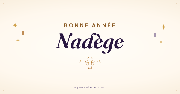 Image « Bonne année Nadège » au format large